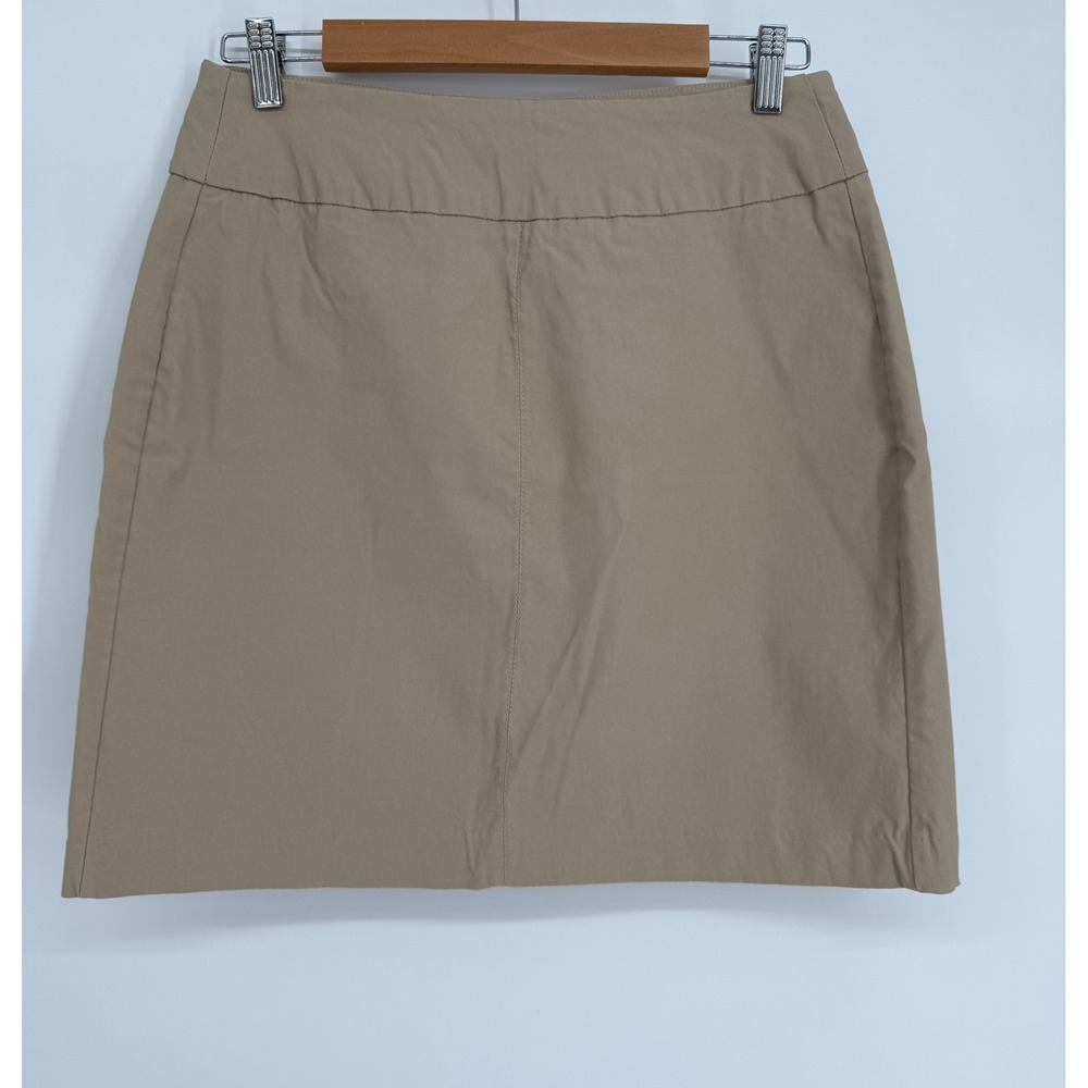 Lulu-B Women Tan Khaki Stretch Pull On Mini Skirt Sz 8 Style